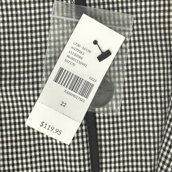 Lane Bryant Black White Check Perfect Drape One-Button Blazer size 22 NEW Tags - Picture 6 of 15